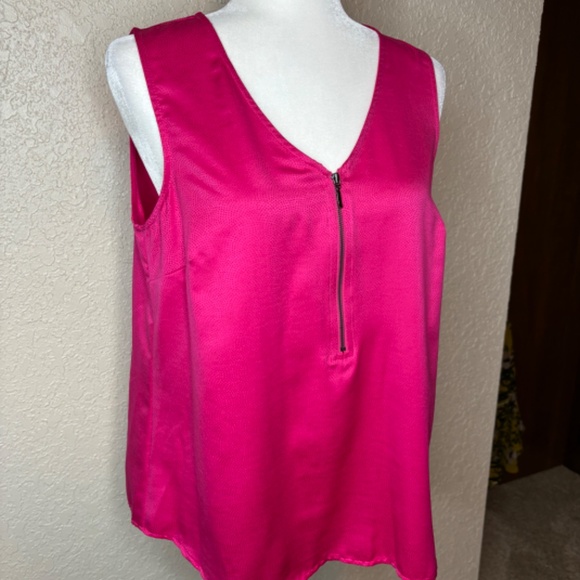 Apt. 9 Pink Sleeveless Front Zipper Top Women's Size Medium Office Casua… - Picture 3 of 10